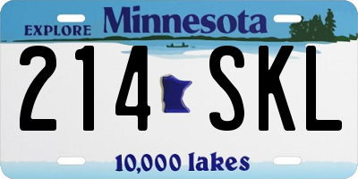 MN license plate 214SKL