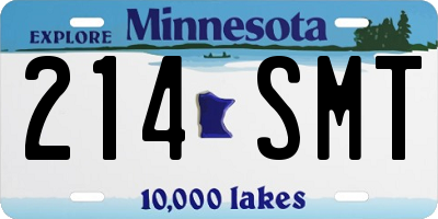 MN license plate 214SMT