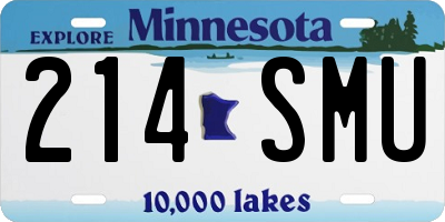 MN license plate 214SMU
