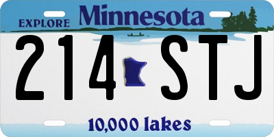MN license plate 214STJ