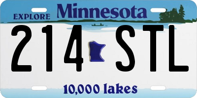 MN license plate 214STL