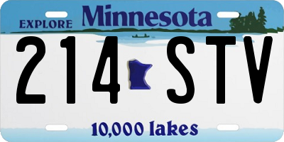 MN license plate 214STV
