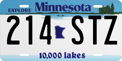 MN license plate 214STZ