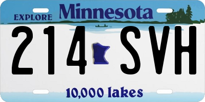 MN license plate 214SVH