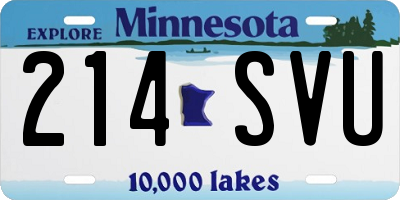 MN license plate 214SVU