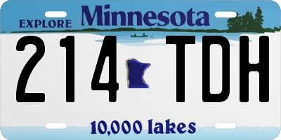 MN license plate 214TDH