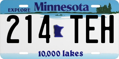MN license plate 214TEH