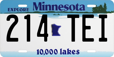 MN license plate 214TEI