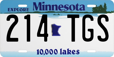 MN license plate 214TGS