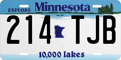 MN license plate 214TJB