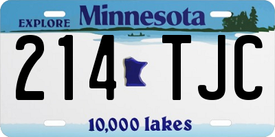 MN license plate 214TJC