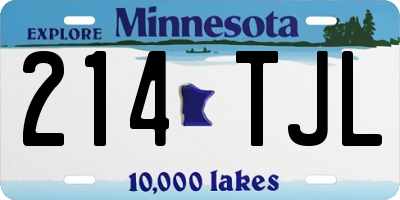 MN license plate 214TJL