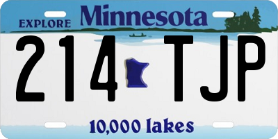 MN license plate 214TJP