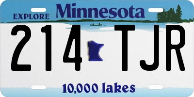 MN license plate 214TJR
