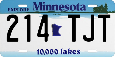 MN license plate 214TJT