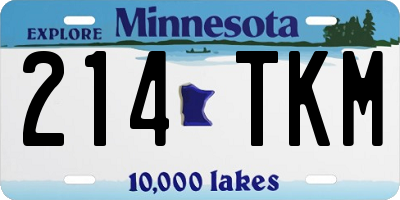 MN license plate 214TKM