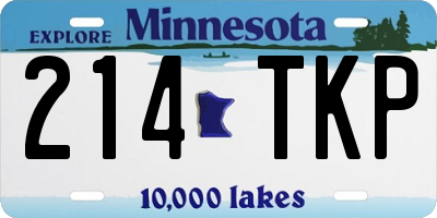 MN license plate 214TKP