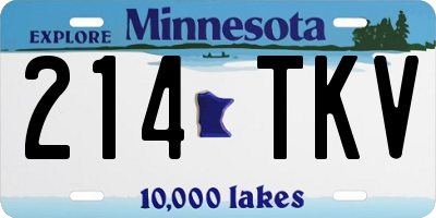 MN license plate 214TKV
