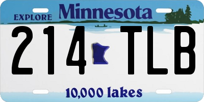 MN license plate 214TLB