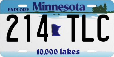 MN license plate 214TLC