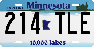 MN license plate 214TLE