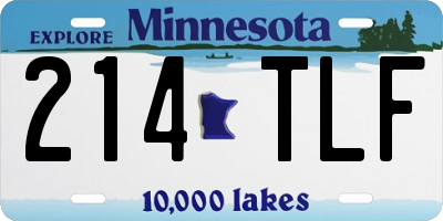 MN license plate 214TLF