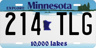 MN license plate 214TLG