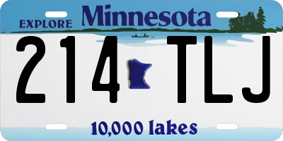 MN license plate 214TLJ