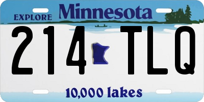 MN license plate 214TLQ