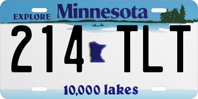 MN license plate 214TLT