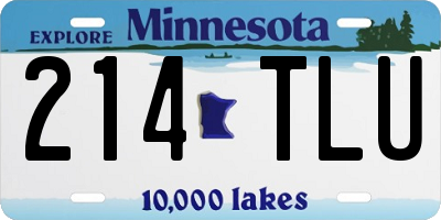 MN license plate 214TLU