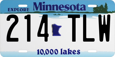 MN license plate 214TLW