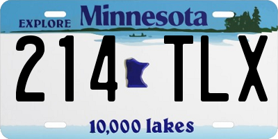 MN license plate 214TLX