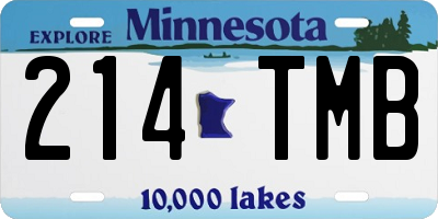 MN license plate 214TMB
