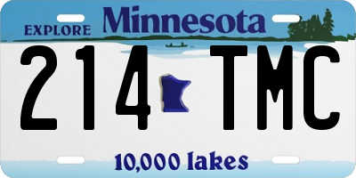 MN license plate 214TMC