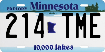 MN license plate 214TME