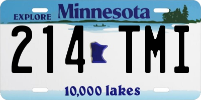 MN license plate 214TMI