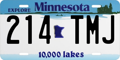 MN license plate 214TMJ