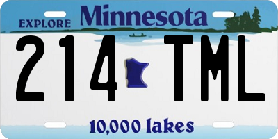 MN license plate 214TML