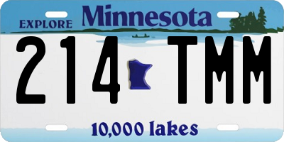 MN license plate 214TMM
