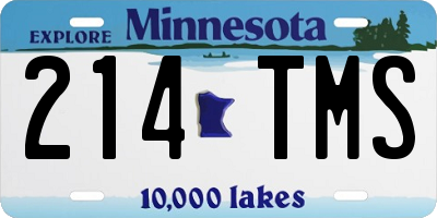 MN license plate 214TMS