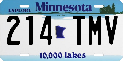 MN license plate 214TMV