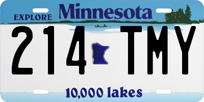MN license plate 214TMY