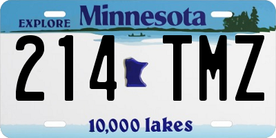 MN license plate 214TMZ