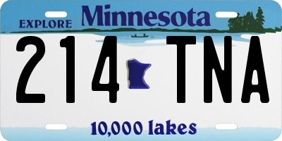 MN license plate 214TNA