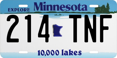 MN license plate 214TNF