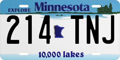 MN license plate 214TNJ