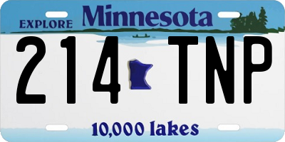 MN license plate 214TNP