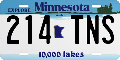 MN license plate 214TNS