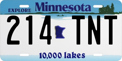 MN license plate 214TNT